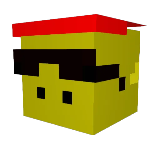 romat23 Minecraft avatar head, 3D render