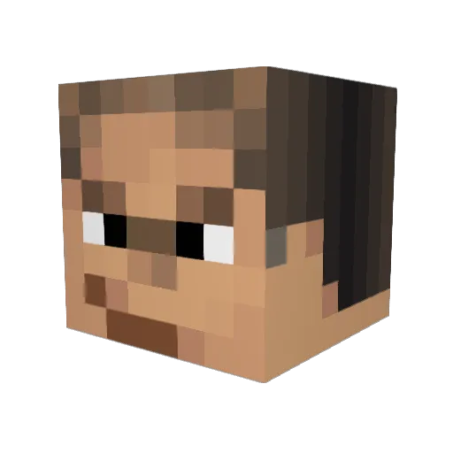 romburner Minecraft avatar head, 3D render