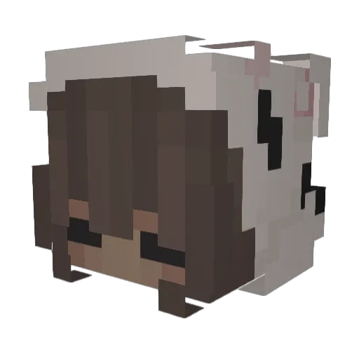 romlet Minecraft avatar head, 3D render
