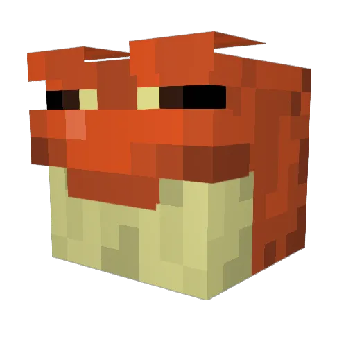 romulsarov Minecraft avatar head, 3D render