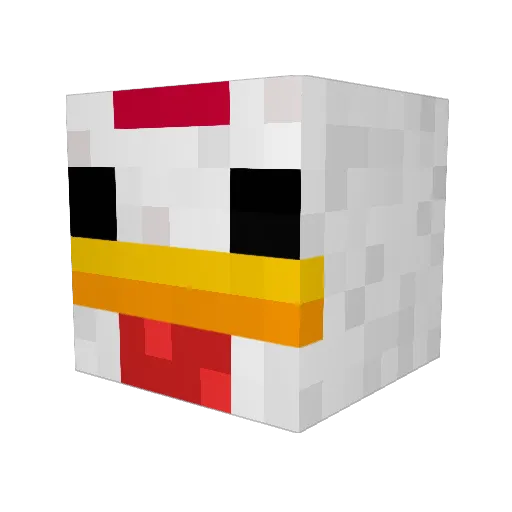 romworld Minecraft avatar head, 3D render