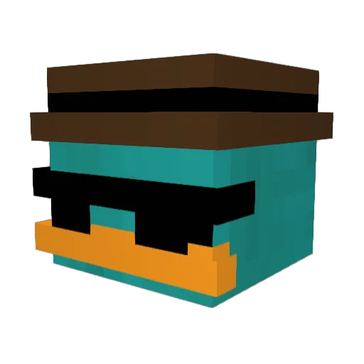 ron_dob Minecraft avatar head, 3D render