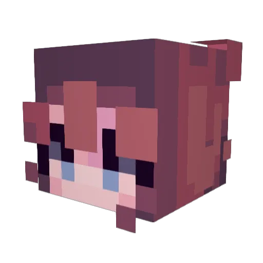 ronbebe Minecraft avatar head, 3D render