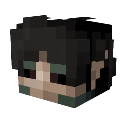 rongdo123 Minecraft avatar head, 3D render