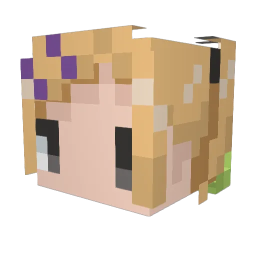 rongesama Minecraft avatar head, 3D render