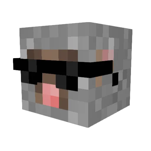 roninho Minecraft avatar head, 3D render