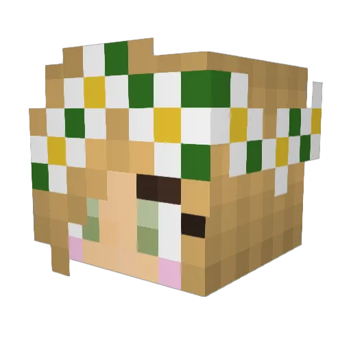 ronja_ Minecraft avatar head, 3D render