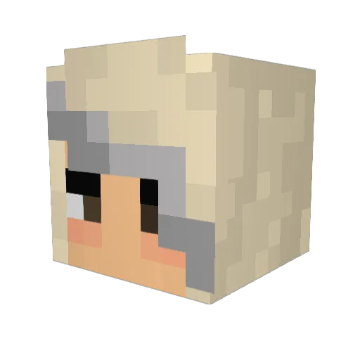 ronjagirl2 Minecraft avatar head, 3D render