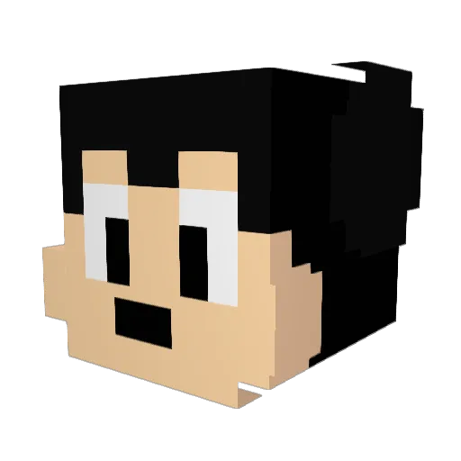 ronnied15 Minecraft avatar head, 3D render