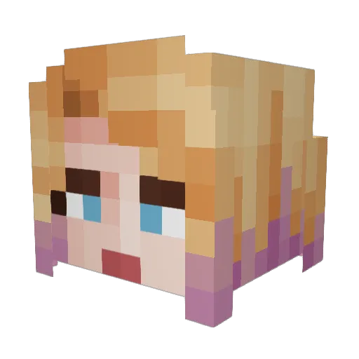 ronnierotten Minecraft avatar head, 3D render