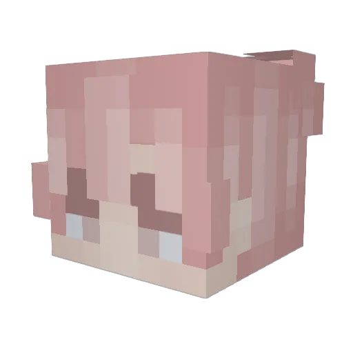 ronronronronronr Minecraft avatar head, 3D render