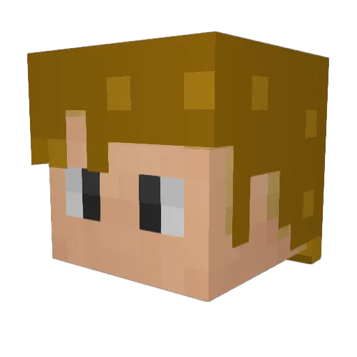ronysert Minecraft avatar head, 3D render