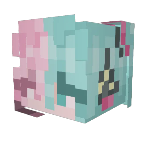 roobichu Minecraft avatar head, 3D render