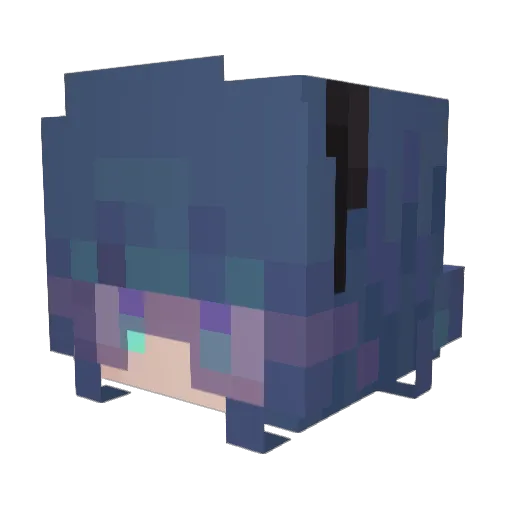 rooffok Minecraft avatar head, 3D render