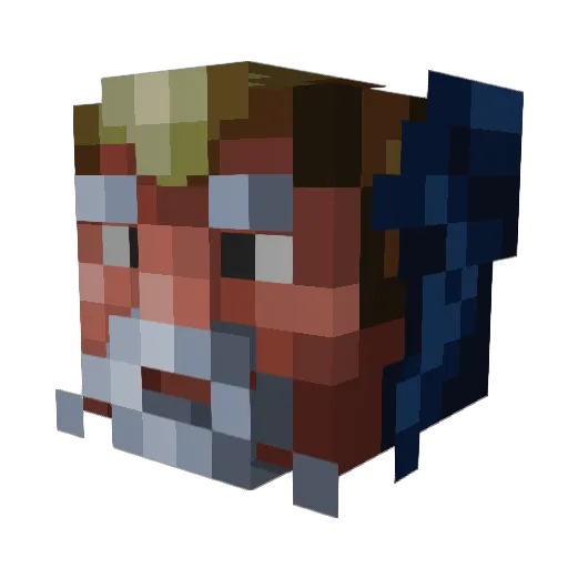 rook68 Minecraft avatar head, 3D render