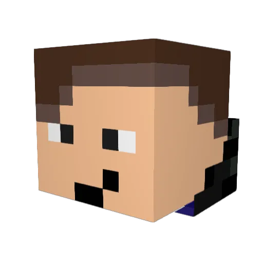 rookie9907 Minecraft avatar head, 3D render