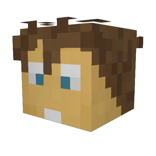 room4me2 Minecraft avatar head, 3D render