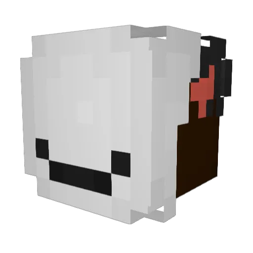 roomie Minecraft avatar head, 3D render