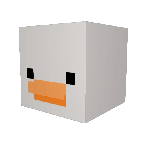 roooff Minecraft avatar head, 3D render