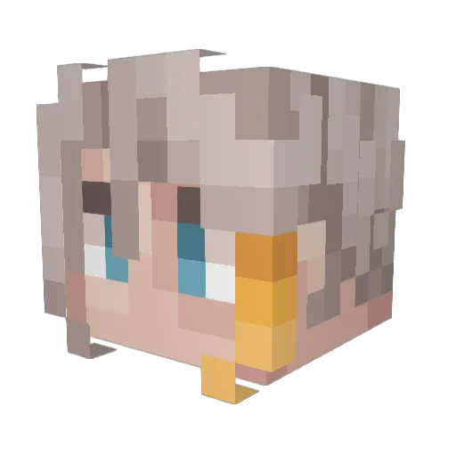 roooobo Minecraft avatar head, 3D render