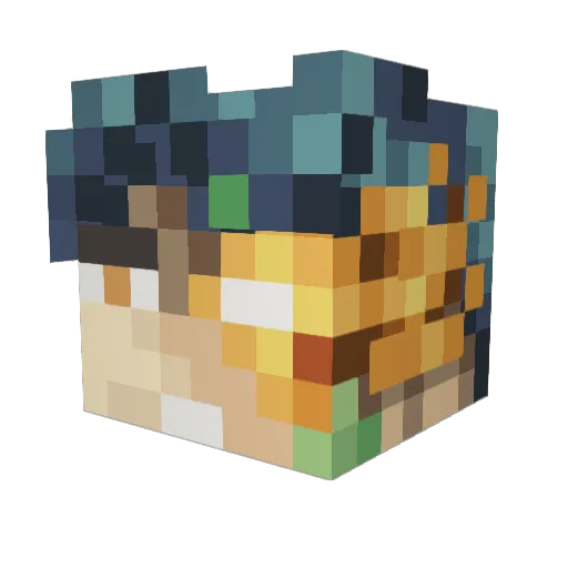 rooster_uy Minecraft avatar head, 3D render
