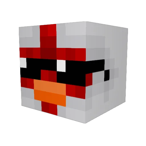 roostxr07 Minecraft avatar head, 3D render