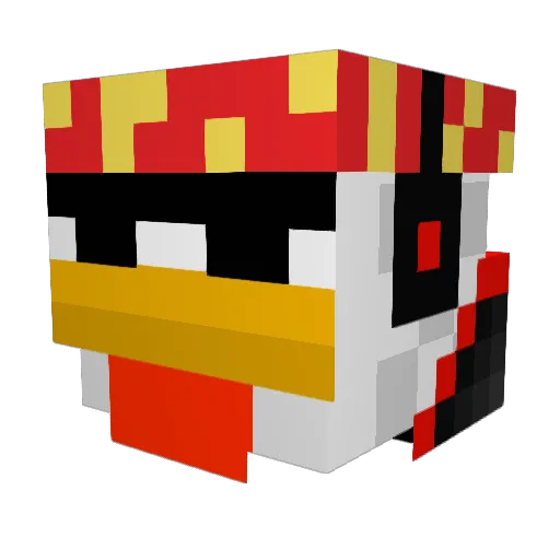 root_of_all_evil Minecraft avatar head, 3D render