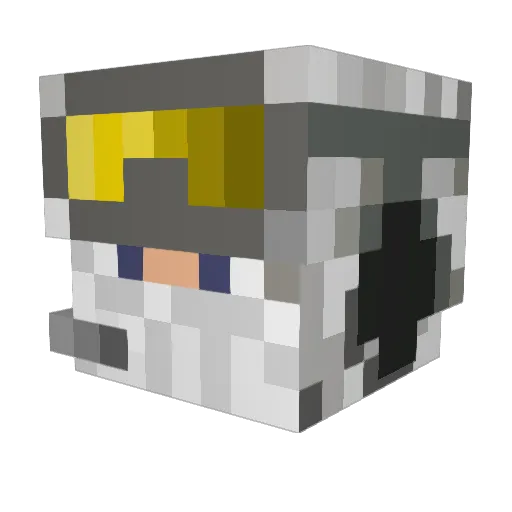 rooti Minecraft avatar head, 3D render