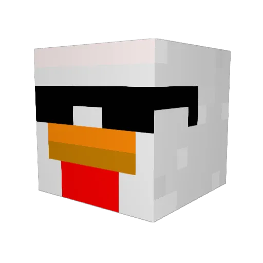 rooty1 Minecraft avatar head, 3D render