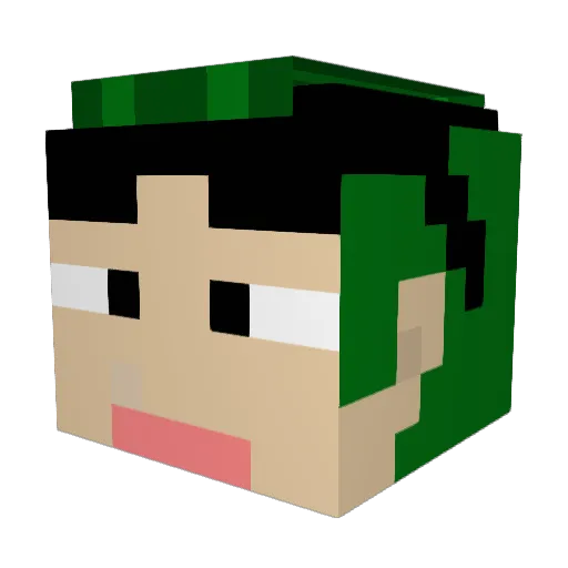 rope177 Minecraft avatar head, 3D render