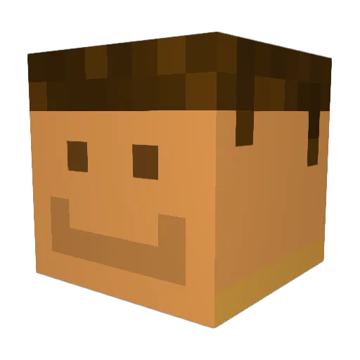 roqdester Minecraft avatar head, 3D render