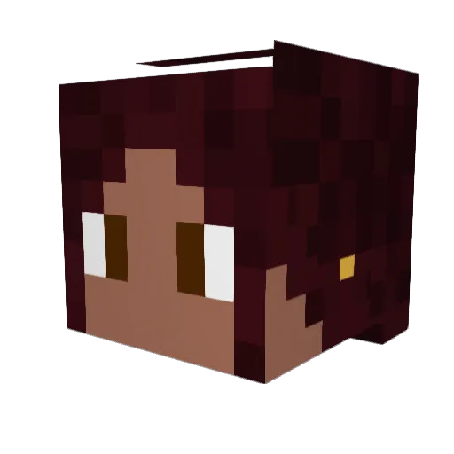 roro724 Minecraft avatar head, 3D render