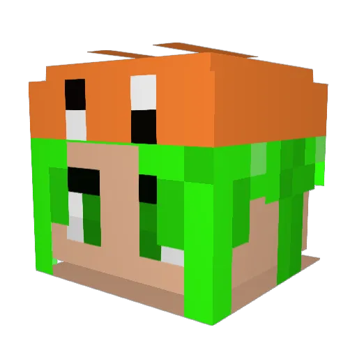 roro_i Minecraft avatar head, 3D render