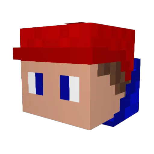 rorobanania Minecraft avatar head, 3D render