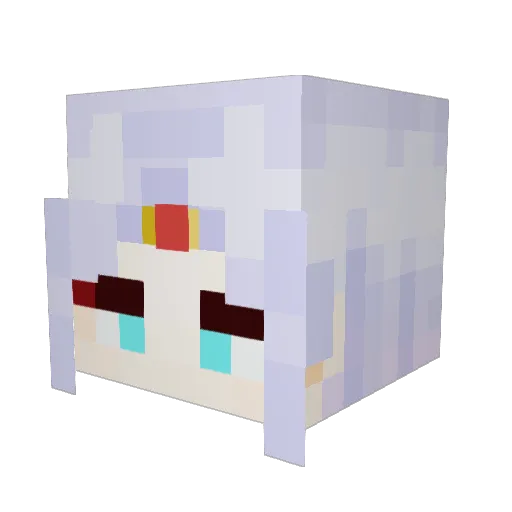 roroestrellita Minecraft avatar head, 3D render