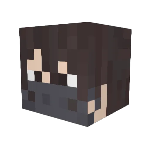 roroji Minecraft avatar head, 3D render