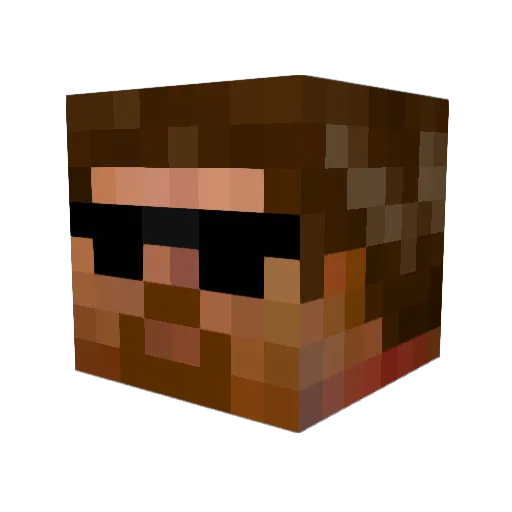 rorstererererer Minecraft avatar head, 3D render