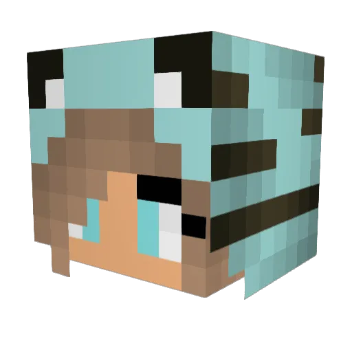 rosapup Minecraft avatar head, 3D render
