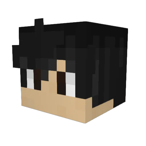 rosario_vampire Minecraft avatar head, 3D render