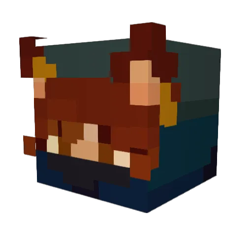 rosarychicken Minecraft avatar head, 3D render