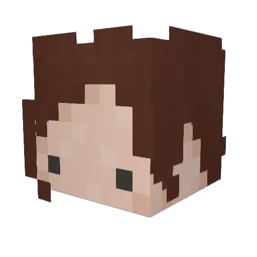 rosasm Minecraft avatar head, 3D render