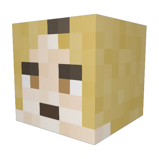 rosaxrios Minecraft avatar head, 3D render
