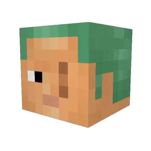 rosbil Minecraft avatar head, 3D render