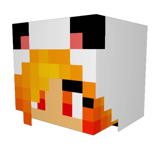 rose0612 Minecraft avatar head, 3D render