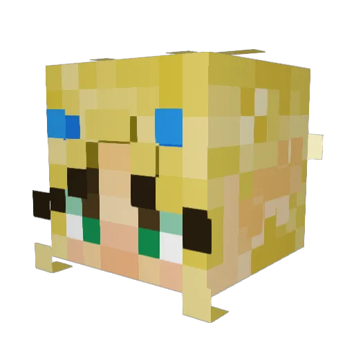 rose7777777 Minecraft avatar head, 3D render