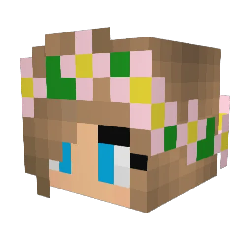 rose786 Minecraft avatar head, 3D render
