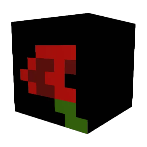 roseC4 Minecraft avatar head, 3D render
