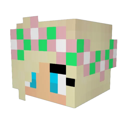rose_xx Minecraft avatar head, 3D render