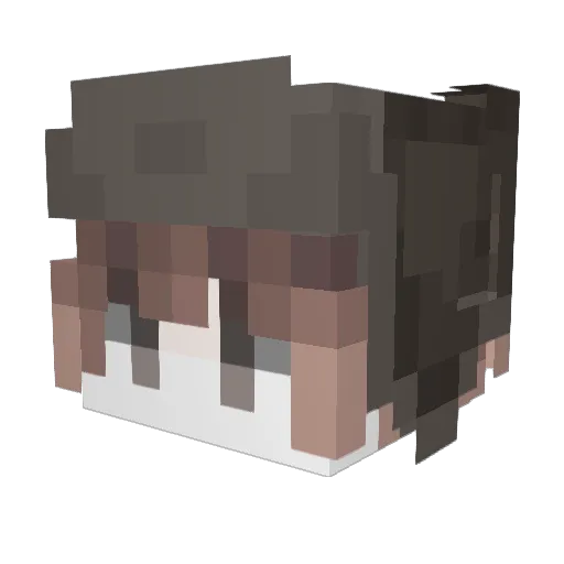roseatoll Minecraft avatar head, 3D render