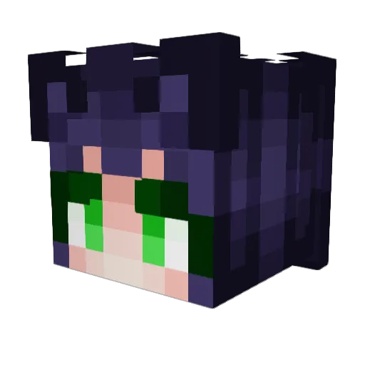 rosebudsau Minecraft avatar head, 3D render